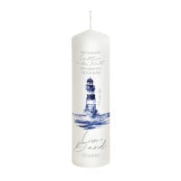Hochzeitskerze Leuchtturm in blau "Modell David" Hochzeitskerze Leuchtturm in blau "Modell David"